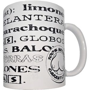 DIABLO PICANTE - TAZA BLANCA DE SINÓNIMOS TETAS 370 ML - Image 1