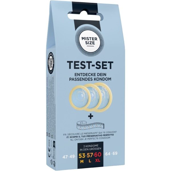PRESERVATIVOS TEST SET 3 TAMANHOS + FITA MÉTRICA
