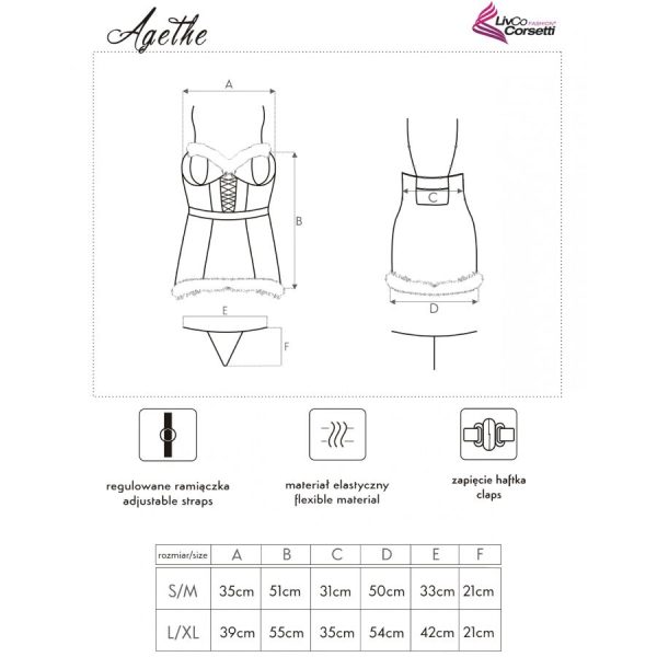 CONJUNTO DE 3 PEÇAS NATALÍCIO AGETHE 90607 | L/XL