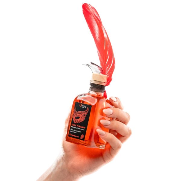 KIT DE MASSAGEM BEIJÁVEL SEXY THERAPY (MORANGO) | 100ML