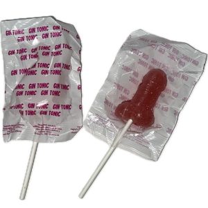 DIABLO GOLOSO - 1 PIRULETA PENE GIN TONIC FRESA 10% ALCOHOL - Image 1