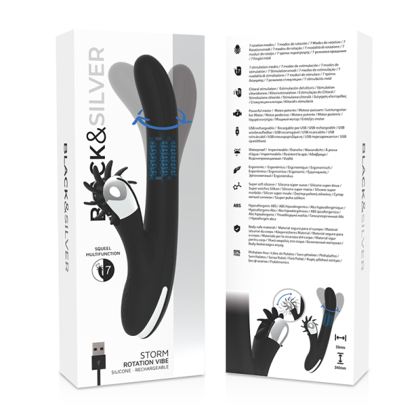 VIBRADOR RABBIT STORM ROTATION