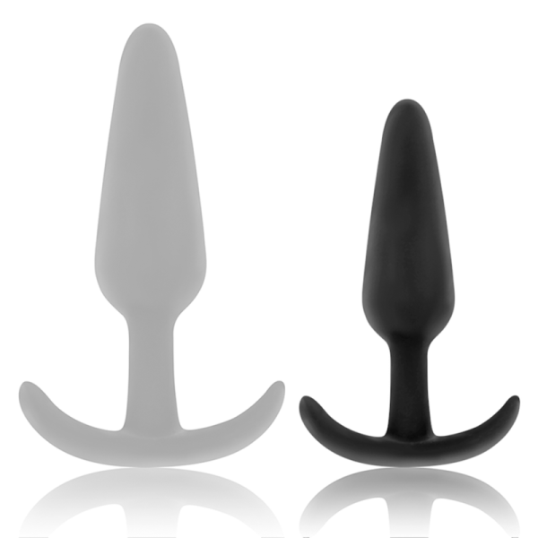 PLUG ANAL HANSEL BLACK&SILVER PEQUENO 2 PLUG ANAL HANSEL BLACK&SILVER PEQUENO