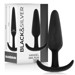 PLUG ANAL HANSEL BLACK&SILVER PEQUENO 5 PLUG ANAL