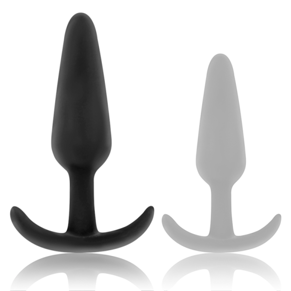 PLUG ANAL KAEL BLACK&SILVER PEQUENO 2 PLUG ANAL KAEL BLACK&SILVER PEQUENO