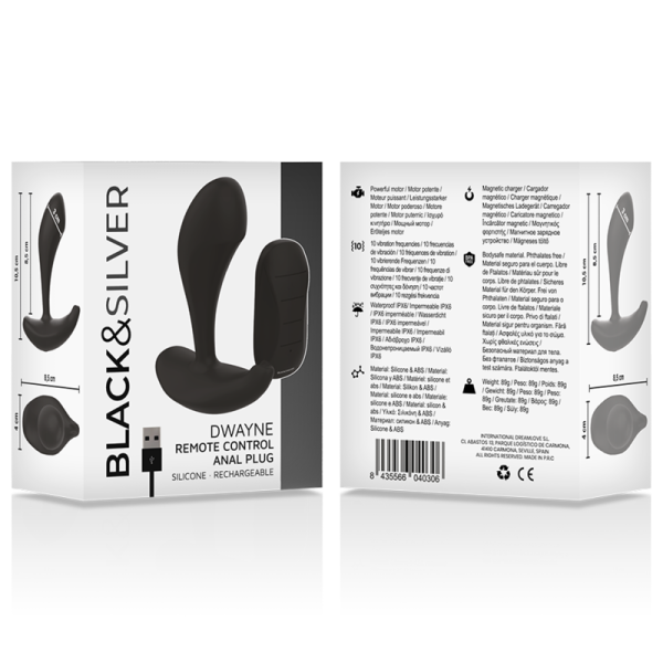 PLUG ANAL VIBRATÓRIO DWAYNE COM COMANDO