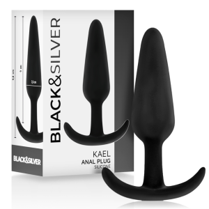 PLUG ANAL KAEL BLACK&SILVER PEQUENO 5 PLUG ANAL