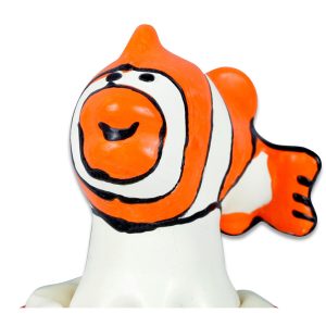 CONDOMERIE - PRESERVATIVO DECORATIVO PINTADO A MANO PESCADO NARANJA - Image 1