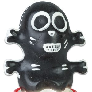 CONDOMERIE - PRESERVATIVO DECORATIVO PINTADO A MANO CALAVERA NEGRA MODELO 1 - Image 1