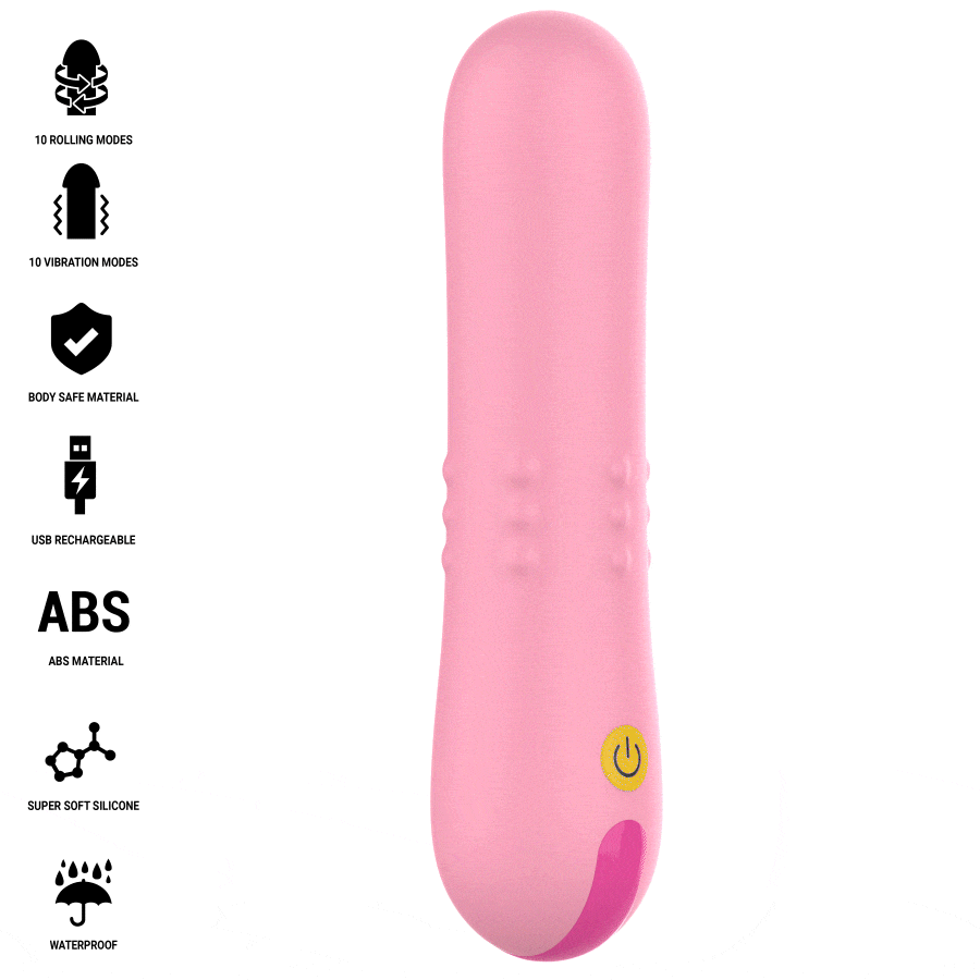VIBRADOR COM PÉROLAS GIRATÓRIAS