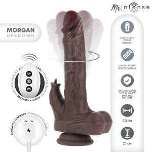 VIBRADOR REALISTA MORGAN COM ROTAÇÃO, UP & DOWN E COMANDO | 23 CM / 3.5 CM - Image 3