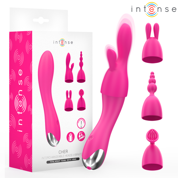 VIBRADOR COM CABEÇAS INTERCAMBIÁVEIS