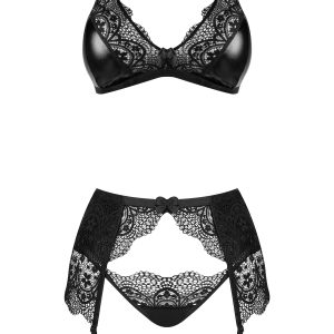 CONJUNTO DE 3 PEÇAS OBSIDIAN DESIRE SET BEAUTY NIGHT FASHION PRETO - Image 7