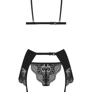 CONJUNTO DE 3 PEÇAS OBSIDIAN DESIRE SET BEAUTY NIGHT FASHION PRETO - Image 8