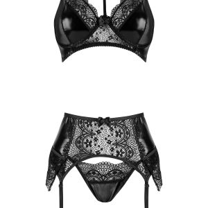 CONJUNTO DE 3 PEÇAS NOIR FANTASY SET BEAUTY NIGHT FASHION PRETO - Image 12