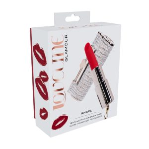 VIBRADOR COM 4 ACESSÓRIOS ANGEL LIPSTICK ROSA LOVELINE - Image 1