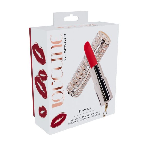 VIBRADOR COM 4 ACESSÓRIOS TIFFANY LIPSTICK ROSA LOVELINE