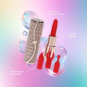 VIBRADOR COM 4 ACESSÓRIOS TIFFANY LIPSTICK ROSA LOVELINE - Image 6