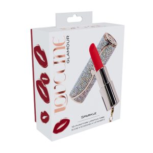 VIBRADOR COM 4 ACESSÓRIOS SPARKLE LIPSTICK IRIDESCENT LOVELINE - Image 7