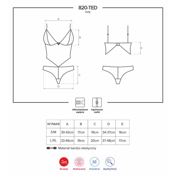 BODY 820-TED OBSESSIVE PRETO