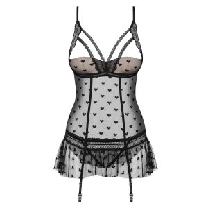 CORPETE E TANGA HEARTIA OBSESSIVE PRETO 8 CORPETE E TANGA HEARTIA OBSESSIVE PRETO - Image 3