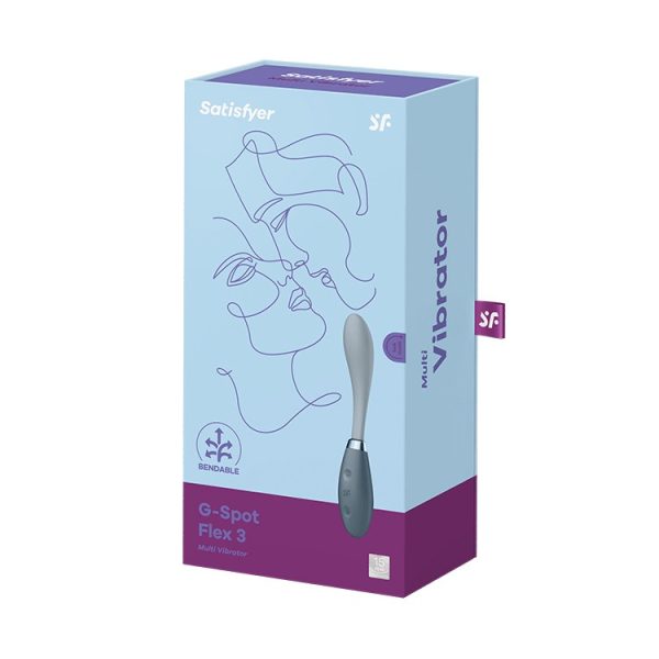 VIBRADOR G-SPOT FLEX 3 SATISFYER CINZA