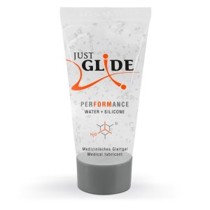 GEL LUBRIFICANTE HÍBRIDO JUST GLIDE | 20 ML 4 GEL LUBRIFICANTE