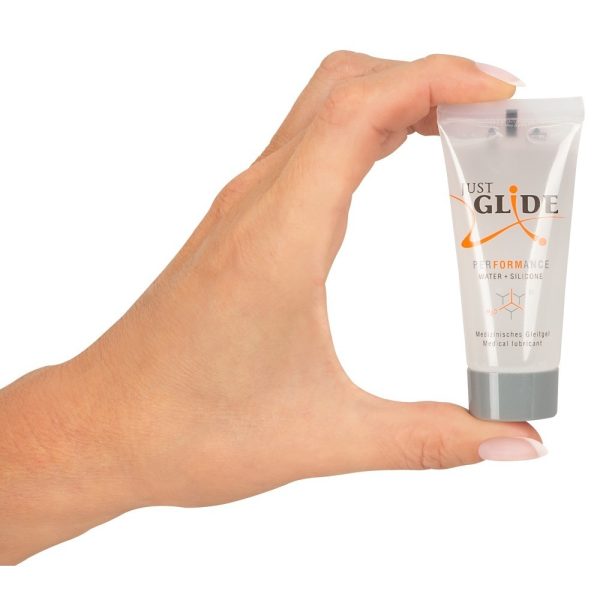 GEL LUBRIFICANTE HÍBRIDO JUST GLIDE | 20 ML 2 GEL LUBRIFICANTE HÍBRIDO JUST GLIDE | 20 ML