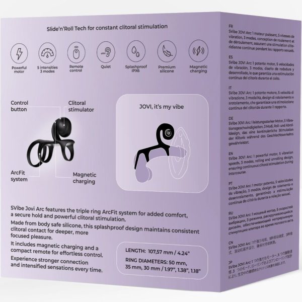ANEL PARA O PÉNIS JOVI ARC PARA CASAIS (PRETO) 8 ANEL PARA O PÉNIS JOVI ARC PARA CASAIS (PRETO)