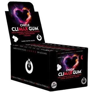 WUG Climax – DISPLAY 12 X 8 UDS | Chicle funcional con Maca, Damiana y Ginseng para potenciar el deseo y la vitalidad íntima - Image 1