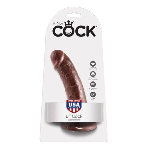 DILDO REALÍSTICO KING COCK (PELE ESCURA) | 15.2 CM