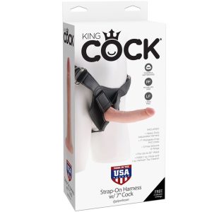 STRAP-ON COM DILDO REALÍSTICO KING COCK | 17.8 CM - Image 4