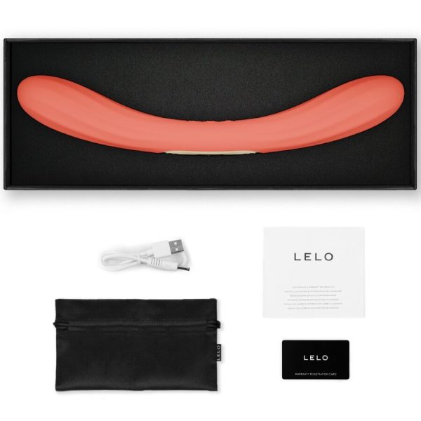 VIBRADOR DE PONTA DUPLA BOOMERANG (CORAL)