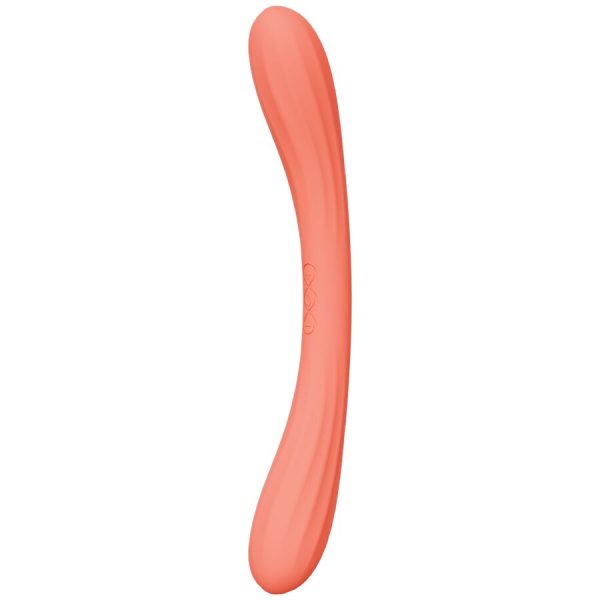 VIBRADOR DE PONTA DUPLA BOOMERANG (CORAL)