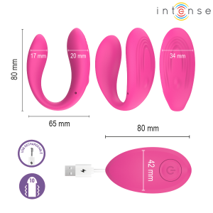 VIBRADOR PARA CASAIS NORA COM COMANDO (ROSA) - Image 3