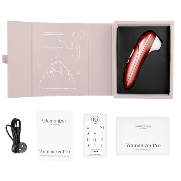 ESTIMULADOR DE CLÍTORIS WOMANIZER PRO (BURGUNDY)