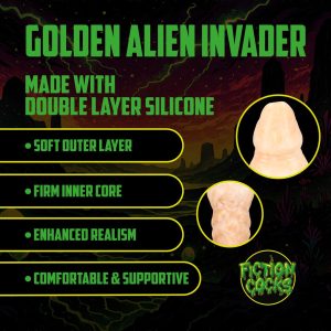 DILDO DE SILICONE FICTION (GOLDEN ALIEN INVADER) - Image 2