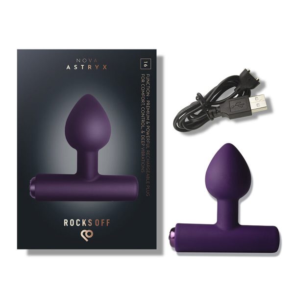 PLUG ANAL VIBRATÓRIO NOVA ASTRYX (ROXO)