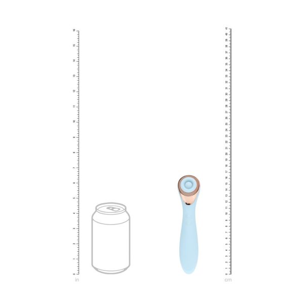 DARLING - AIRTAP WAND VIBRATOR WITH FIVE HEAD ATTACHMENTS - BLUE