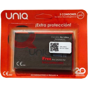 UNIQ - SECURE FIT LATEX-FREE CONDOMS 3 UNITS - Image 1