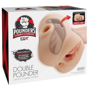 MASTURBADOR DOUBLE POUNDER VIBRATÓRIO | 20.5 CM - Image 4