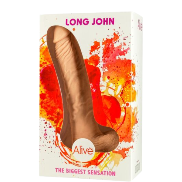 ALIVE LONG JOHN DILDO REALISTA COM VENTOSA | 21,8 CM