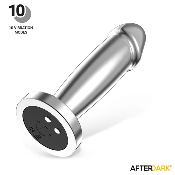 PLUG ANAL AFTERDARK SARMY CHROME COM VIBRAÇÃO