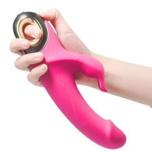 VIBRADOR RABBIT COM ROTAÇÃO METEROR DILDO (FÚCSIA) - Image 4