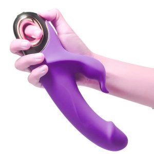 VIBRADOR RABBIT COM ROTAÇÃO METEROR DILDO (ROXO) - Image 4