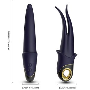 VIBRADOR DE PONTA DUPLA SHADOW TEASING (AZUL) - Image 4