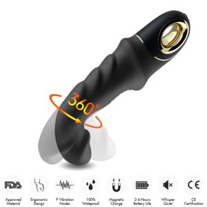 VIBRADOR COM ROTAÇÃO JOYBLADE DILDO (PRETO) - Image 3