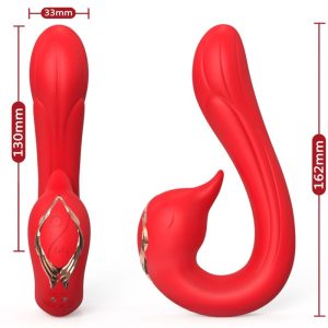 VIBRADOR MULTIPOSIÇÕES COM AQUECIMENTO DELFIN (VERMELHO) - Image 2