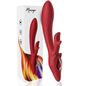 VIBRADOR RABBIT ELK CURVED (VERMELHO) - Image 5