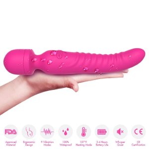 VIBRADOR COM AQUECIMENTO MISSION MASSAGER (FÚCSIA) - Image 3